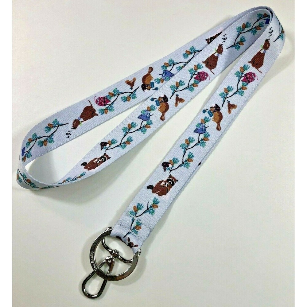 Vera Bradley Wide Lanyard in Merry Mischief Cool